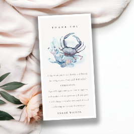 Cartão De Agradecimento Caranguejo Submarino Náutico Qualquer Idade Aniver