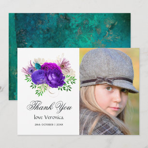 Cartão De Agradecimento Carnaval Espanhol Quinceañera Floral Aquarela T