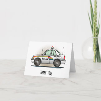 Cartão De Agradecimento Carro-policial da Polícia