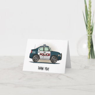 Cartão De Agradecimento Carro Policial Interceptor