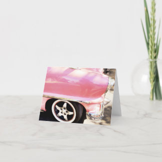 Cartão De Agradecimento Carro rosa, Havana, Cuba