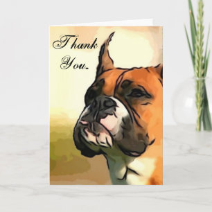 Cartão De Agradecimento Carros de saudação de cachorros-boxers