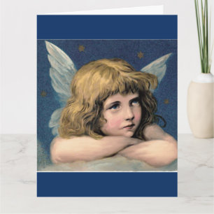 CARTÃO DE AGRADECIMENTO CARTA DE BOAS-VINDAS INFANTIL VINTAGE ANJO