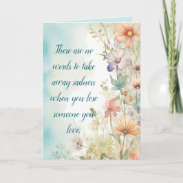CARTÃO DE AGRADECIMENTO CARTA DE CONDOLÊNCIAS FLORAL SWEEP