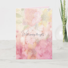 CARTÃO DE AGRADECIMENTO CARTA DE CONDOLÊNCIAS MIX FLORAL ROSA