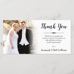 Cartão De Agradecimento Carta De Mão Obrigado Foto De Casamento