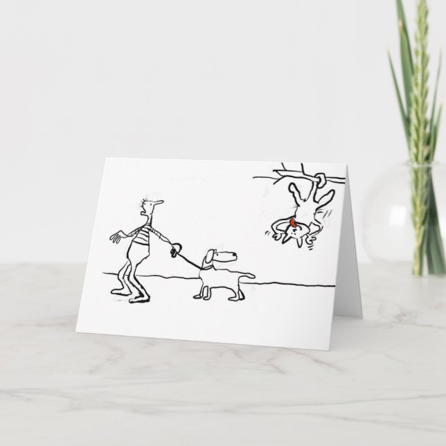 Cartão De Agradecimento carta engraçada com animais (Frente)