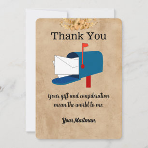 Cartão De Agradecimento Carta Única Carrier Correio Postal do Corretor