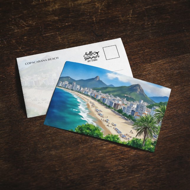 Cartão De Agradecimento Cartão-postal Copacabana Beach Rio Brazi (Criador carregado)