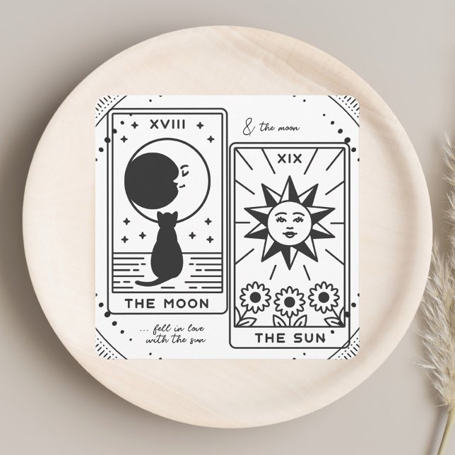 Cartão De Agradecimento Cartas de Tarot | Chá de Panela | Casamento | Mode (Criador carregado)