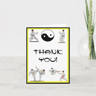Cartão De Agradecimento Cartaz de Nota do Karate Obrigado