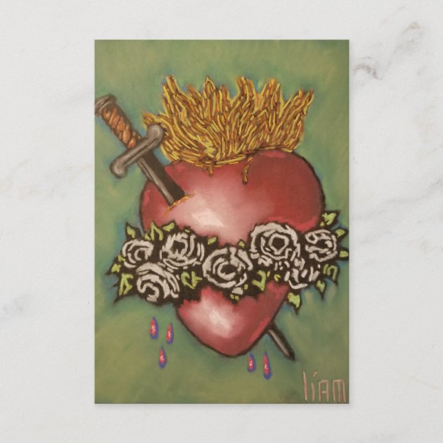 Cartão De Agradecimento Cartaz de oração imaculado de Maria (Frente)