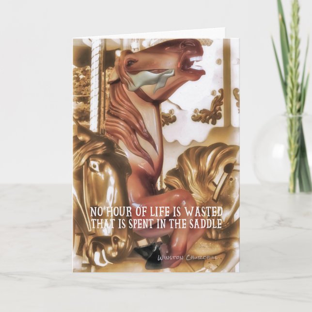 Cartão De Agradecimento Cartaz de saudação de cor CAROUSEL (Frente)