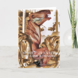 Cartão De Agradecimento Cartaz de saudação de cor CAROUSEL