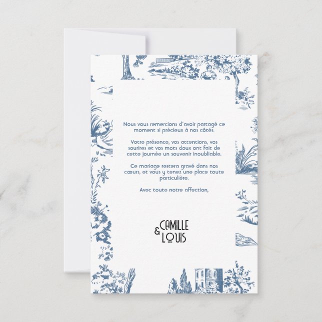 Cartão De Agradecimento Carte de remerciement mariage Victoria (Frente)