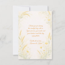Carte De Remerciements Elegant Botanical Wedding