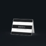 Cartão De Agradecimento Cartes de Rayures Noires Modernes Merci<br><div class="desc">Do qui vous dos cartes dos cartes dos élégants de Merci texte peuvent do votre do avec dos personnalisés do être. O d'origami do d'impression de Visitez le magasin derrama o vœux de DES concepção de carte de mais!</div>