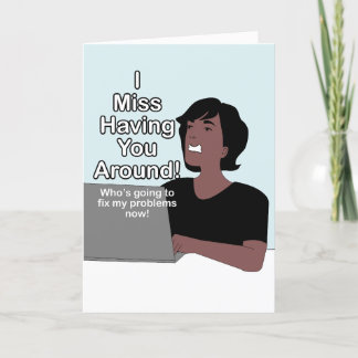 Cartão De Agradecimento Cartoon Engraçado Eu Sinto Sua Falta