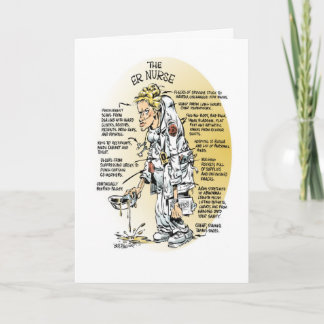 Cartão De Agradecimento Cartoon thank you to standout ER nurse & heroine