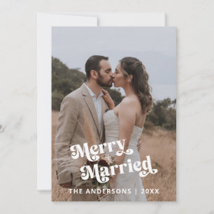 Cartão De Agradecimento Casados Alegres 2 Fotos Casamento Natal