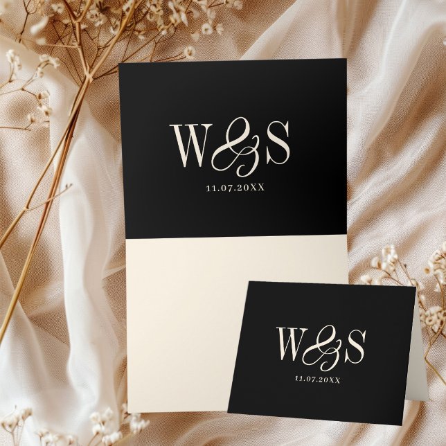 Cartão De Agradecimento Casais pretas de casamento (Criador carregado)