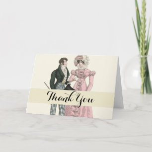 Cartão De Agradecimento Casal Antigo Casamento 1823 Homem Mulher Moda