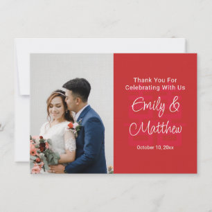 Cartão De Agradecimento casal chinês foto nó de amor duplo xi