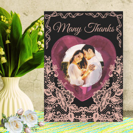 Cartão De Agradecimento Casal de Aniversário de Casamento Personalizado Fo