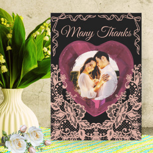 Cartão De Agradecimento Casal de Aniversário de Casamento Personalizado Fo