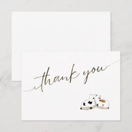 Cartão De Agradecimento Casal de guiões mínimos e bonitos