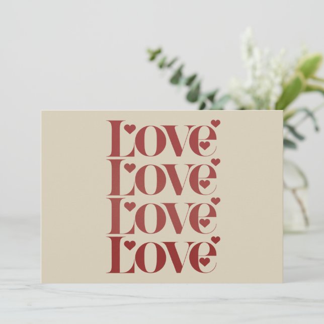 Cartão De Agradecimento Casal do Feliz dia de os namorados de amor (Em pé/Frente)