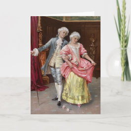 Cartão De Agradecimento Casal Rococó