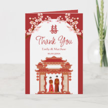 Casal vermelho templo cerejeira casamento chinês