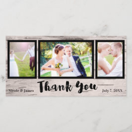 Cartão De Agradecimento Casamento 3 Foto Imagem Choupo Rústico Obrigado