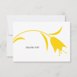 CARTÃO DE AGRADECIMENTO CASAMENTO AMARELO MOD TULIP