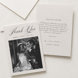 Cartão De Agradecimento Casamento Antigo Dinheiro Foto Elegante