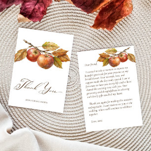 Cartão De Agradecimento Casamento Appley para sempre após a queda da maçã