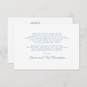 Cartão De Agradecimento Casamento Azul Moderno Hydrangea Dusty Obrigado