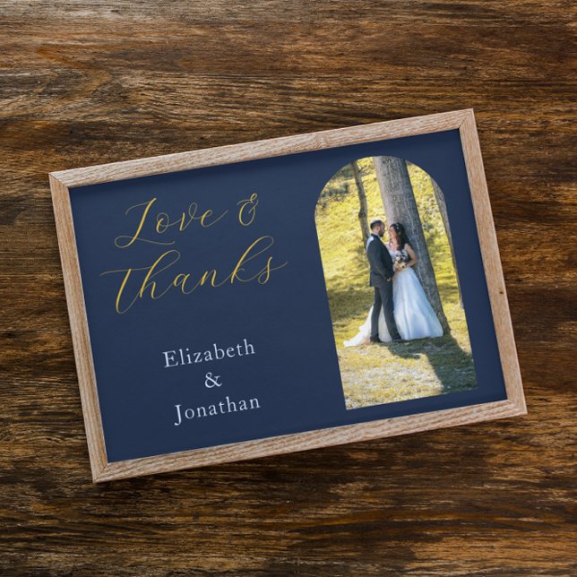 Cartão De Agradecimento Casamento Azul Opulente (Criador carregado)