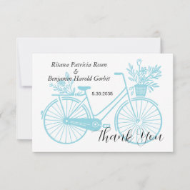 Cartão De Agradecimento Casamento Bicicleta