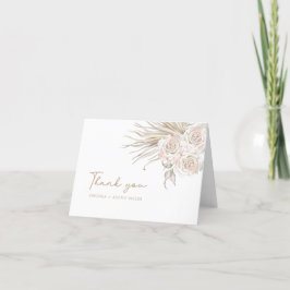 Cartão De Agradecimento Casamento Boho