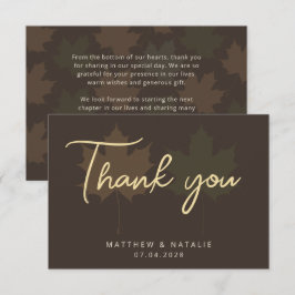 Cartão De Agradecimento Casamento Boho Chocolate Terracotta Sage Mal-humor