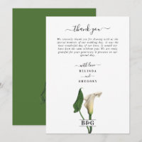 Casamento Botânico Elegante Calla Lily Green