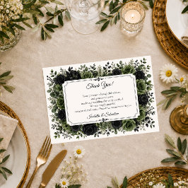 Cartão De Agradecimento Casamento Botânico Mal-humorado