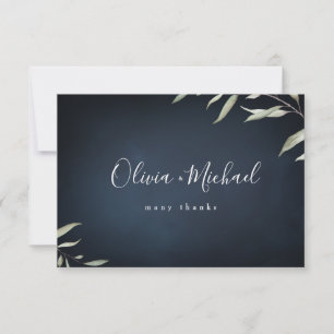 Cartão De Agradecimento Casamento botânico mínimo das hortaliças do