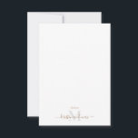 Cartão De Agradecimento Casamento Branco do Monograma de Script Dourado e<br><div class="desc">Cartões de agradecimentos de casamento. Monograma Dourado e Cinza. Fundo branco.</div>