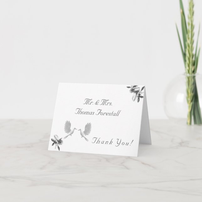 Cartão De Agradecimento Casamento Católico Tradicional de Unidade Nupcial (Frente)