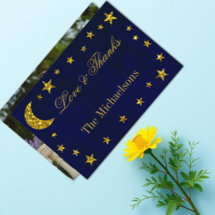 Cartão De Agradecimento Casamento Celestial Noite Sky