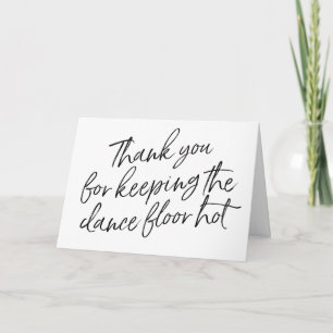 Cartão De Agradecimento Casamento Chic Obrigado por DJ, Músico, Banda