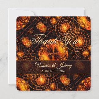 Cartão De Agradecimento Casamento Clássico Elegante Boho Moderno Dourado #
